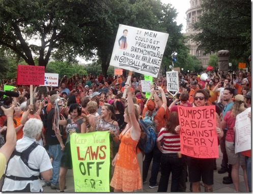 Pro-choice Rally Against Anti-choice protestors at Texas Capitol