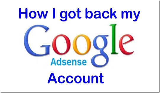 Google Adsense How to get back