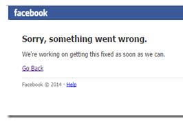 Facebook Crashed Down