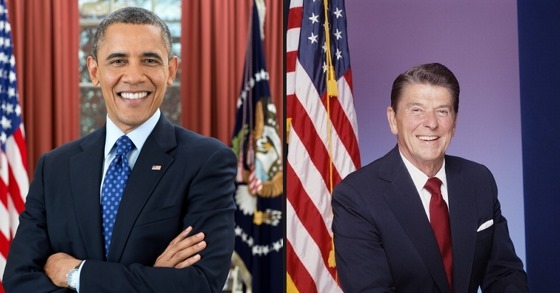 President Barack Obama, President Ronald Reagan