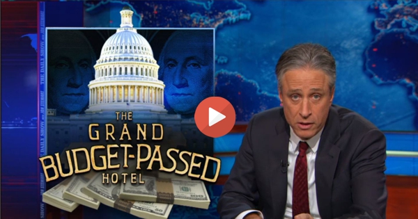Jon Stewart's ridicules Congress with his take on spending bll (Omnibus bill).