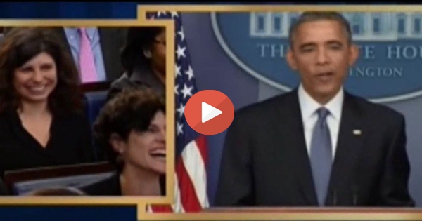 President Obama calling on only women reporters at 2014 year end press conference.