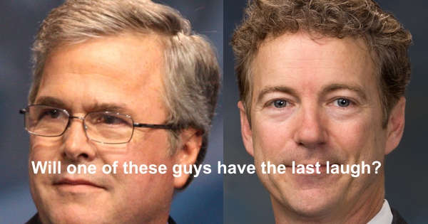 Republican Jeb Bush and Rand Paul