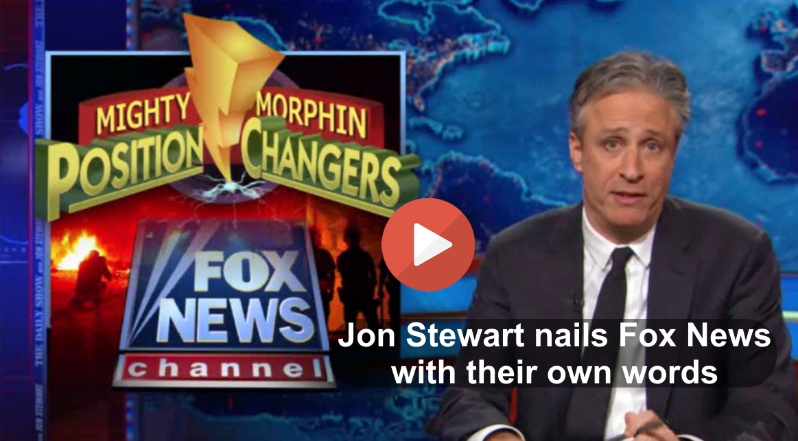 Jon Stewart uses Fox News to slam Fox News