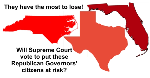 Texas, Florida, and North Carolina has most to lose if Supreme Court rules against Obamacare