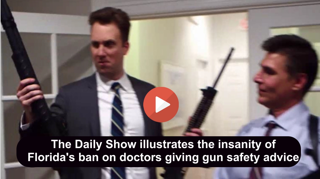 The Daily Show slams ban on doctors asking about guns