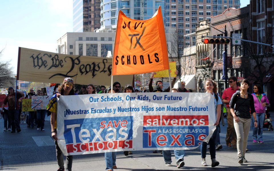 School funding save our schools rally at capitol in austin Texas