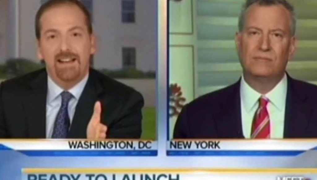 NY Mayor Bill de Blasio did not allow Chuck Todd to skew his Hillary Clinton narrative (1)