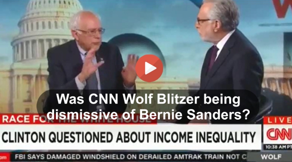 Did CNN Wolf Blitzer snear at Bernie Sanders plan to restore middle-class