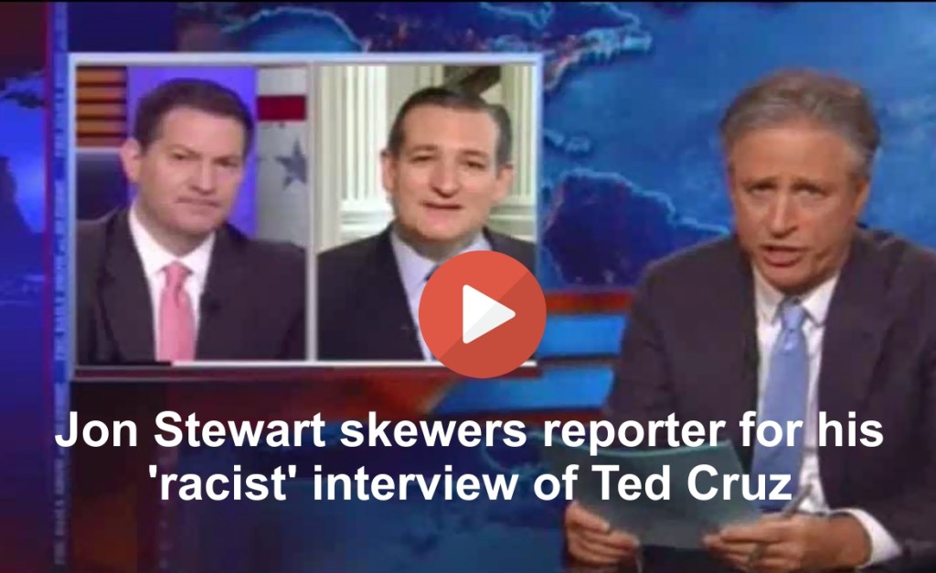 Jon Stewart skewers Mark Halperin for racist Ted Cruz interview