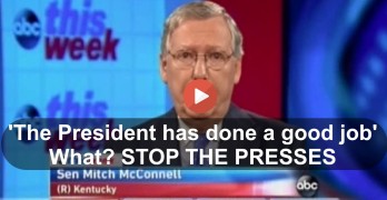 Senator Mitch McConnell praises President Obama on his military operations
