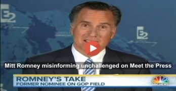 Chuck Todd allows Mitt Romney the use of Meet The Press to lie without a challenge
