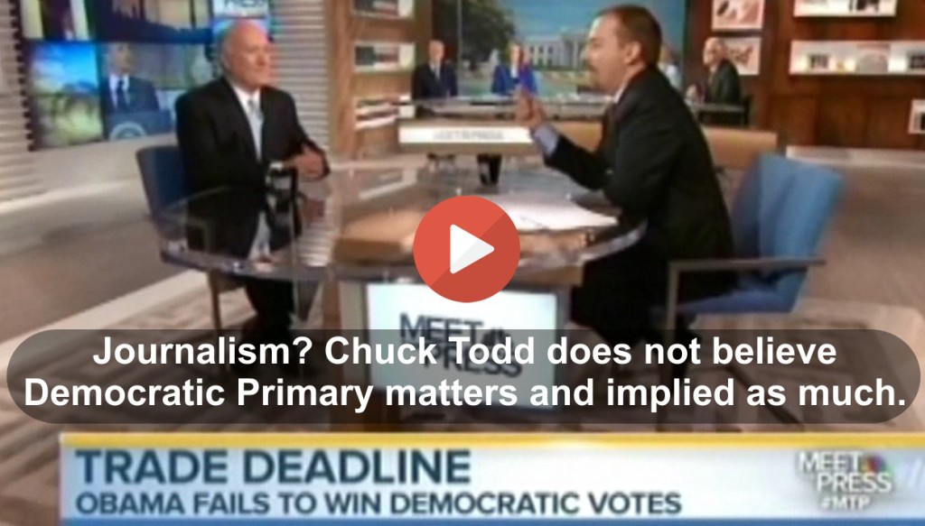 Irresponsible Journalism - Chuck Todd declares Democratic nominnee before Americans vote 2