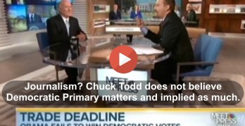 Irresponsible Journalism - Chuck Todd declares Democratic nominnee before Americans vote 2