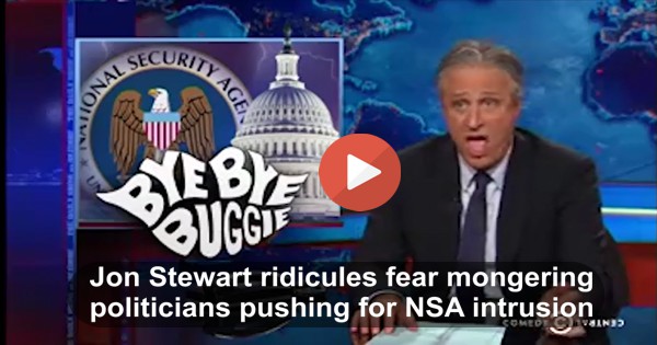 Jon Stewart takes on the NSA pushing fear mongering politicians