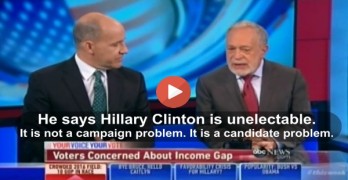 Pundit on ThisWeek explains why Hillary Clinton is unelectable
