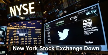 New York Stock Exchange Down NYSE