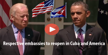 President Obama announces opening of Embassies in Havana Cuba and US