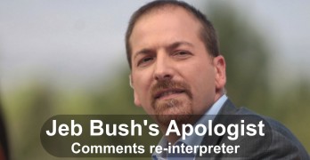 Why does Chuck Todd feel the need to rehabilitate Jeb Bush's comment