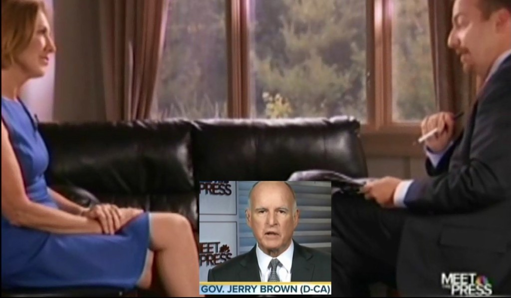 Carly Fiorina, Jerry Brown