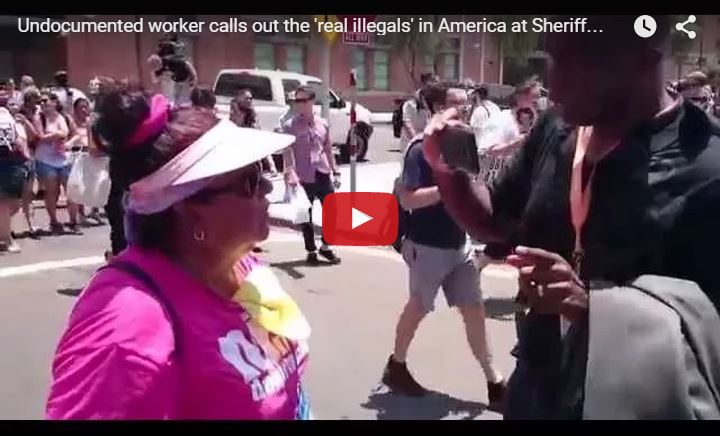 Undocumented worker calls out the 'real illegals' in America at Sheriff Arpaio Rally in Phoenix, AZ (VIDEO)