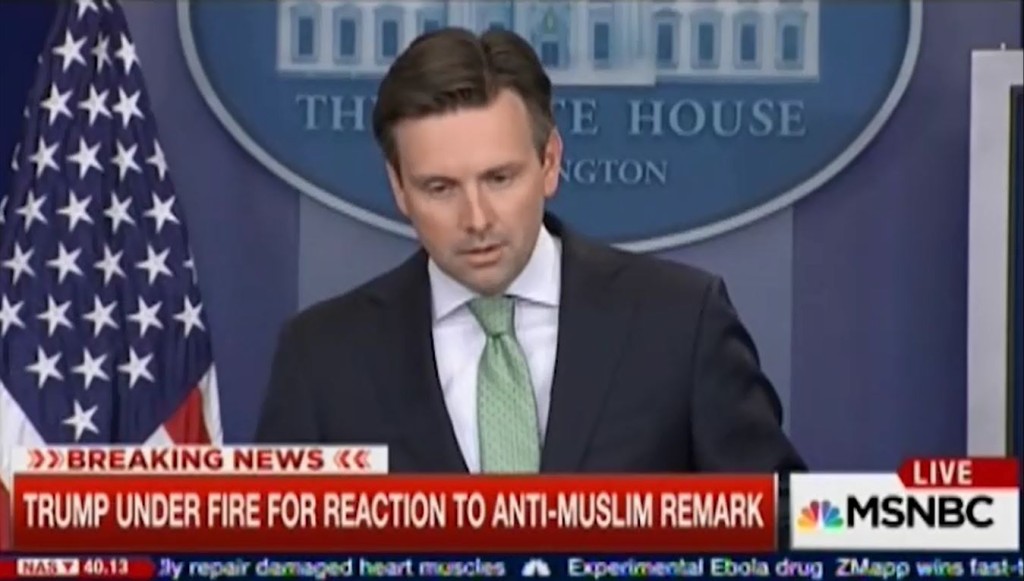 Watch White House call out both Donald Trump and GOP directly for prejudice and intolerance.