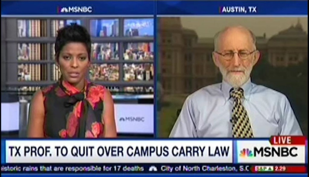 University of Texas Professor Emeritus Daniel Hamermesh quits as Texas allows guns on campus.