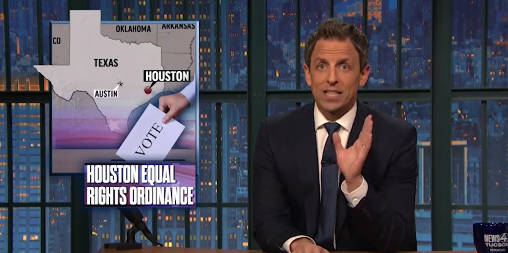 Seth Myers explains Houston Equal Rights ordinance defeat through Right Wing perversion (VIDEO)