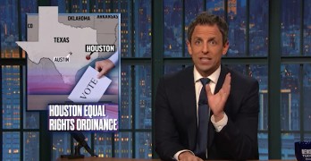 Seth Myers explains Houston Equal Rights ordinance defeat through Right Wing perversion (VIDEO)