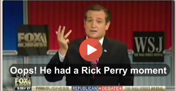 Ted Cruz had an embarrassing Rick Perry oops moment