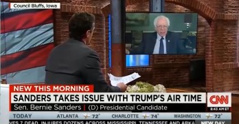 Bernie Sanders scolds the media then articulates the problems to be solved.