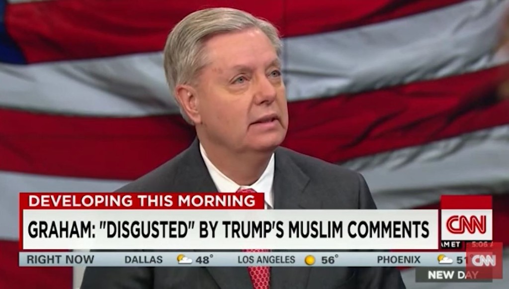 Lindsey Graham Trump supporters - 'Tell Donald Trump to go to hell'.