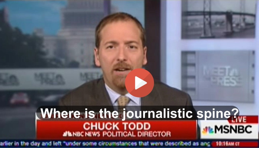 Spineless - Chuck Todd commends President's tone then allows Right Wing guest to slam him