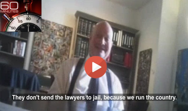 Big time attorney admits on hidden cam that they're untouched legally because they run America