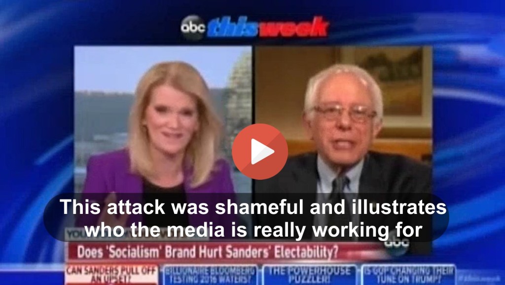 ThisWeek Martha Raddatz shamefully tries to scare Americans about Bernie Sanders rattling Wall Street & Markets (VIDEO)