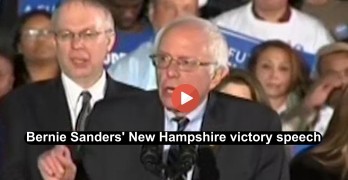 Bernie Sanders New Hampshire victory speech (VIDEO) 2