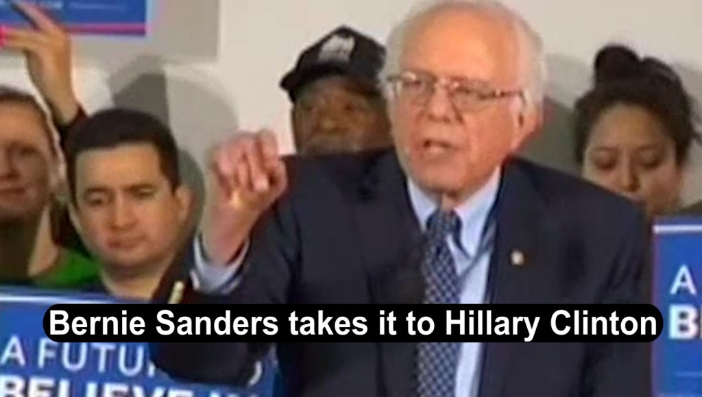 Bernie Sanders finally starts swinging at Hillary Clinton (VIDEO).