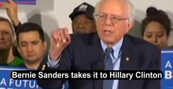 Bernie Sanders finally starts swinging at Hillary Clinton (VIDEO).