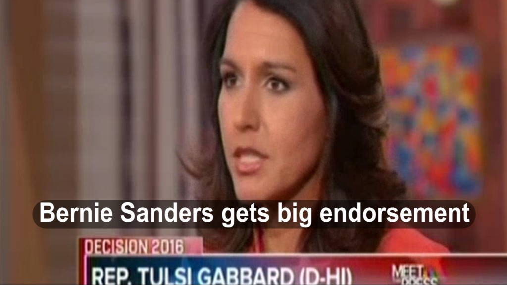 Bernie Sanders gets endorsement Tulsi Gabbard