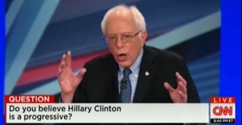 Bernie Sanders hits Hillary Clinton pretty hard on her progressive departure.