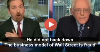 Bernie Sanders like a Super Bowl quarterback not backing down to Chuck Todd on Wall Street