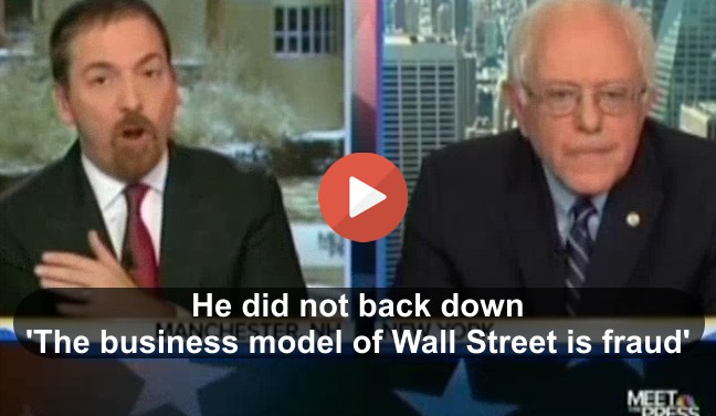 Bernie Sanders like a Super Bowl quarterback not backing down to Chuck Todd on Wall Street
