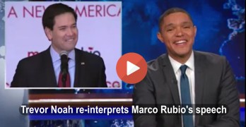 Daily Show Trevor Noah re-interprets Marco Rubio speech 2