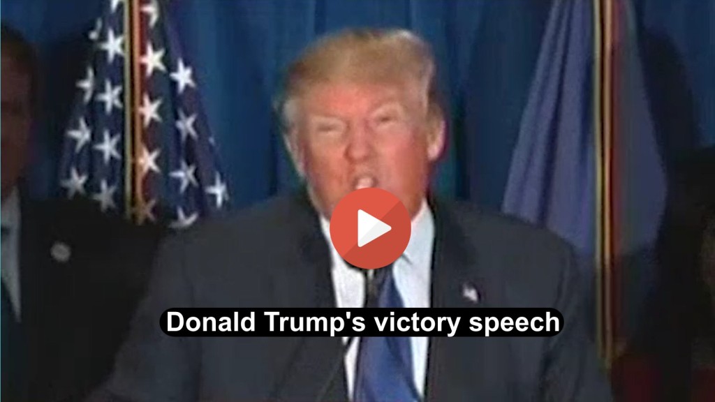 Donald Trump's New Hampshire victory speech (VIDEO)