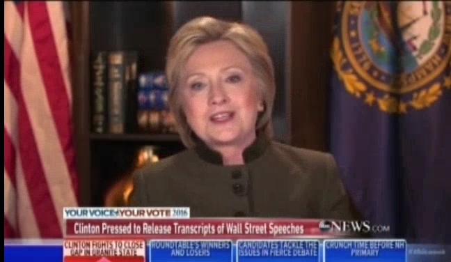 Hillary Clinton Wall Street Goldman Sachs Speeches