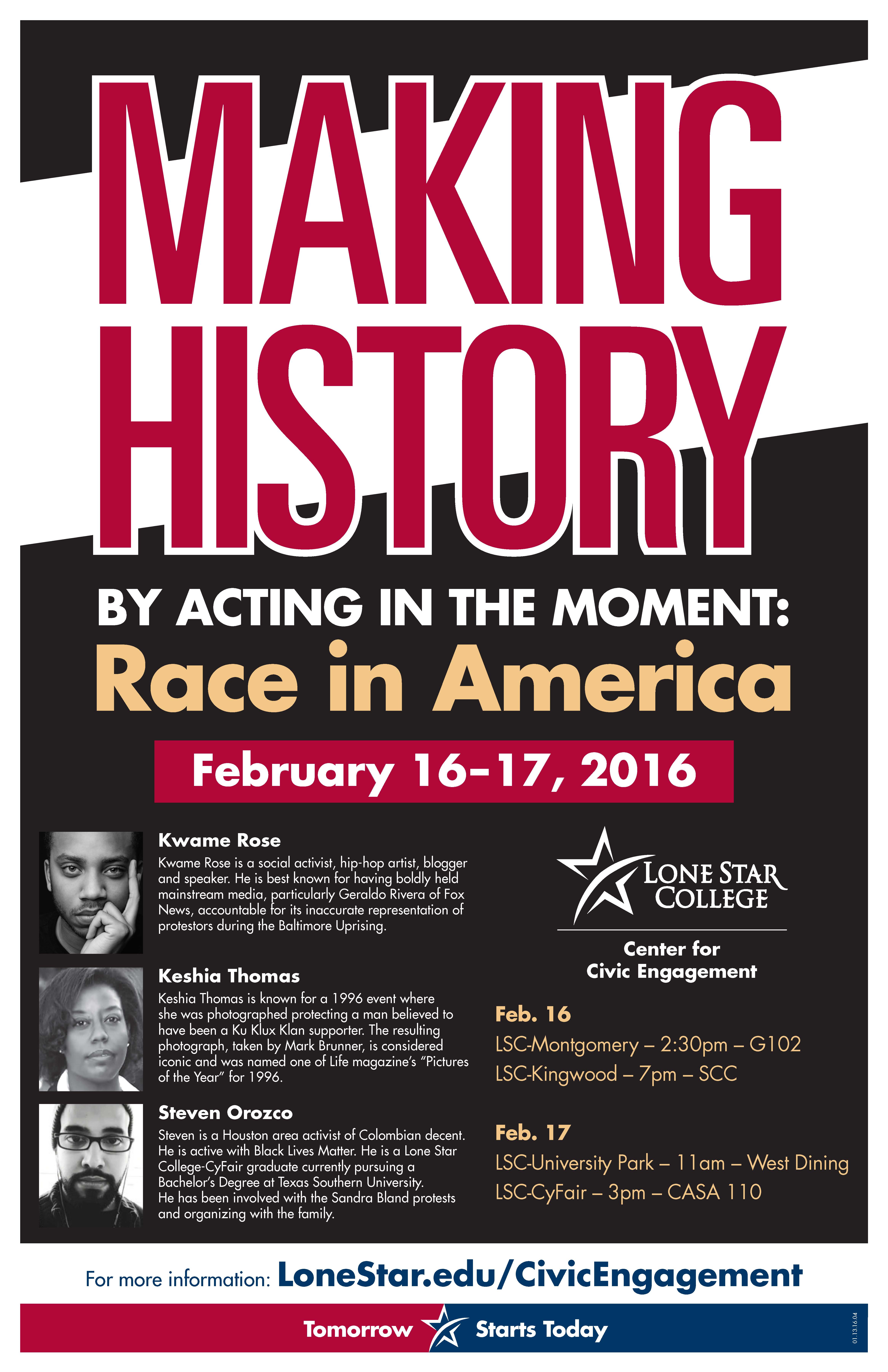 Making history by acting in the moment: Race In America