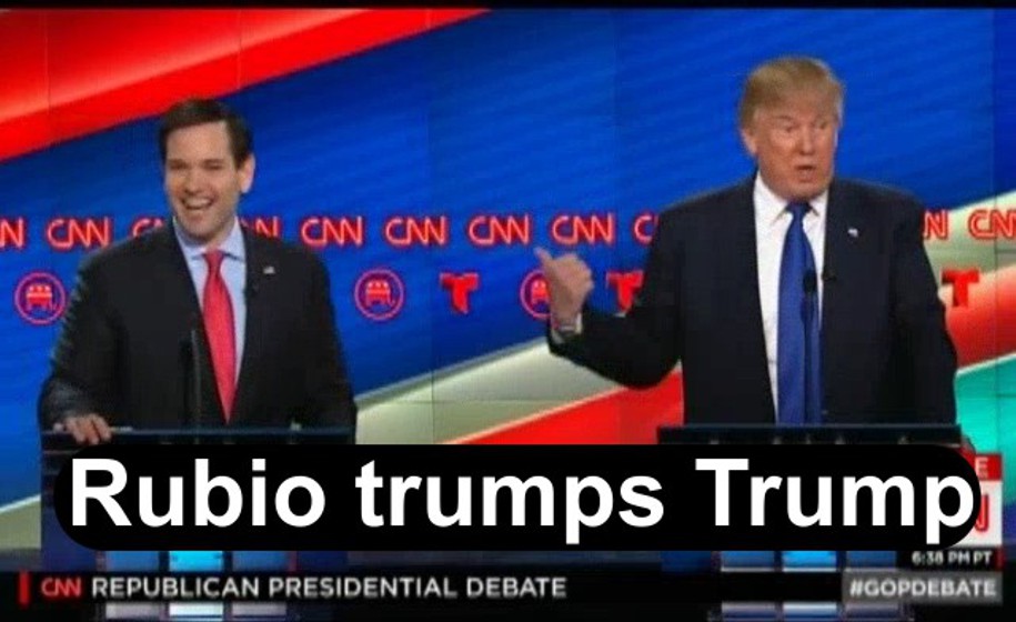 Marco Rubio Embarasses Donald Trump By Using His Words Against Him In He Gop Debate Video