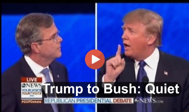 Donald Trump to Jeb Bush - Quiet