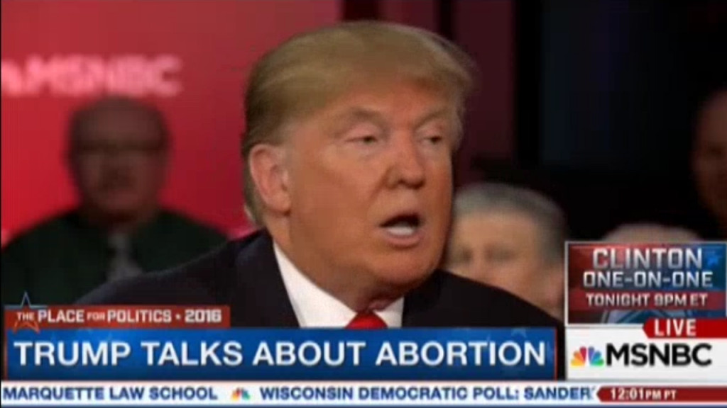 Donald Trump wants women punished for having abortions (VIDEO)