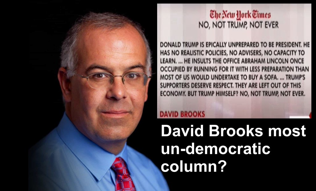 New York Times Conservative Columnist David Brooks